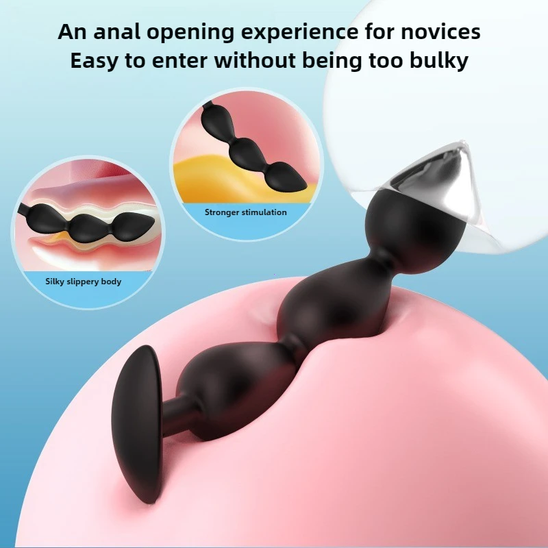 يمكن ارتداؤها المقابس الشرجية مع كرات الصلب الشرج الخرز بعقب المكونات وهمية دسار Analplug بوتيسد بوتبلج الكبار 18 لعبة الجنس للذكور والإناث