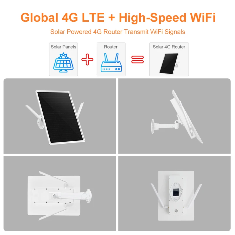 15W Solar Wifi KuWFi 300Mbps High Speed Powerful Panel Sim Card IP66 Outdoor Waterproof