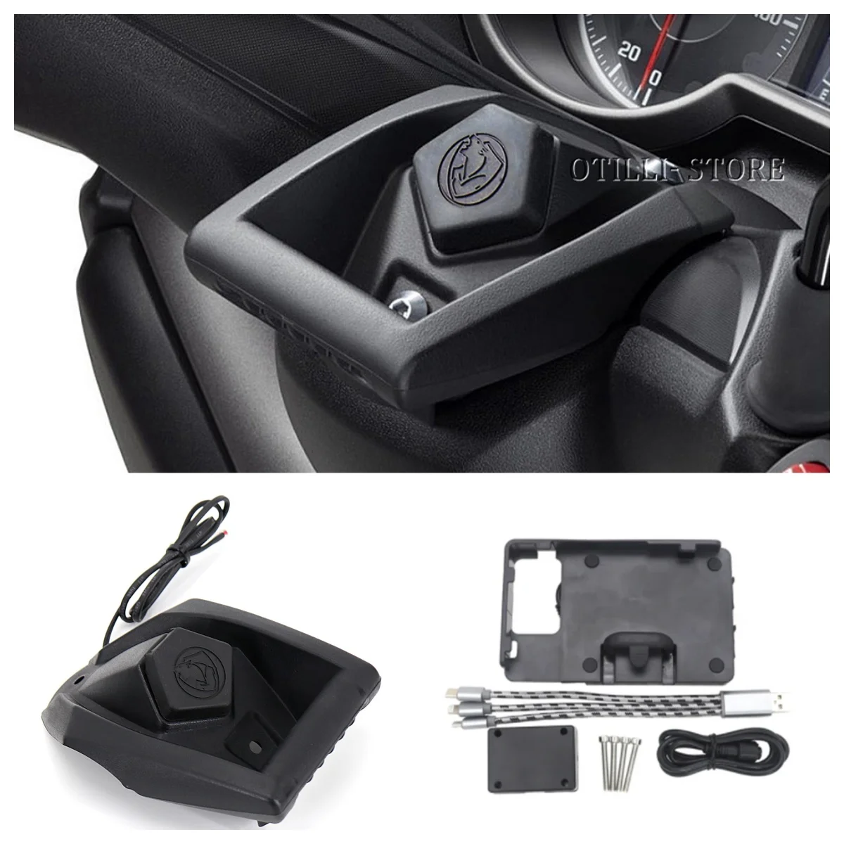 اكسسوارات الدراجات النارية USB شحن حامل هاتف لتحديد المواقع والملاحة قوس لياماها NMAX XMAX 125 N-MAX 155 X-MAX 300 400