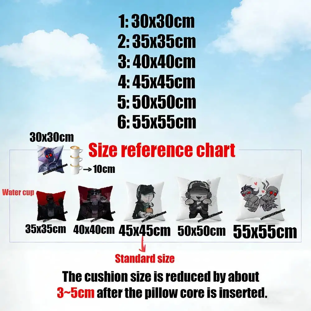 For Deimos Madness Combat Throw Pillow Case 45cm 40cm Decoration Bed Custom Square Pillowcase Pad Cover
