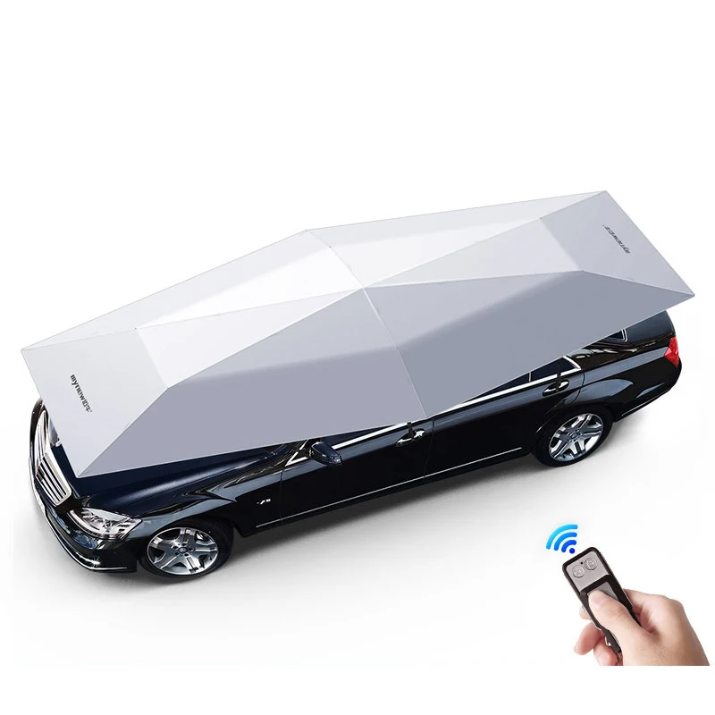 

FEAMONT 4.2m Anti-UV automatic folding Car Umbrella sun shade covering roof car cover umbrella sunshade with remote