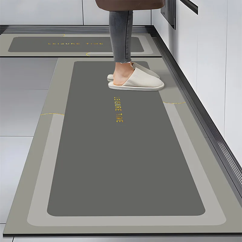 

Kitchen floor mat anti-fouling non-slip mat non-slip diatom mud absorbent oil-proof foot mat Absorbent mat bathroom foot mat