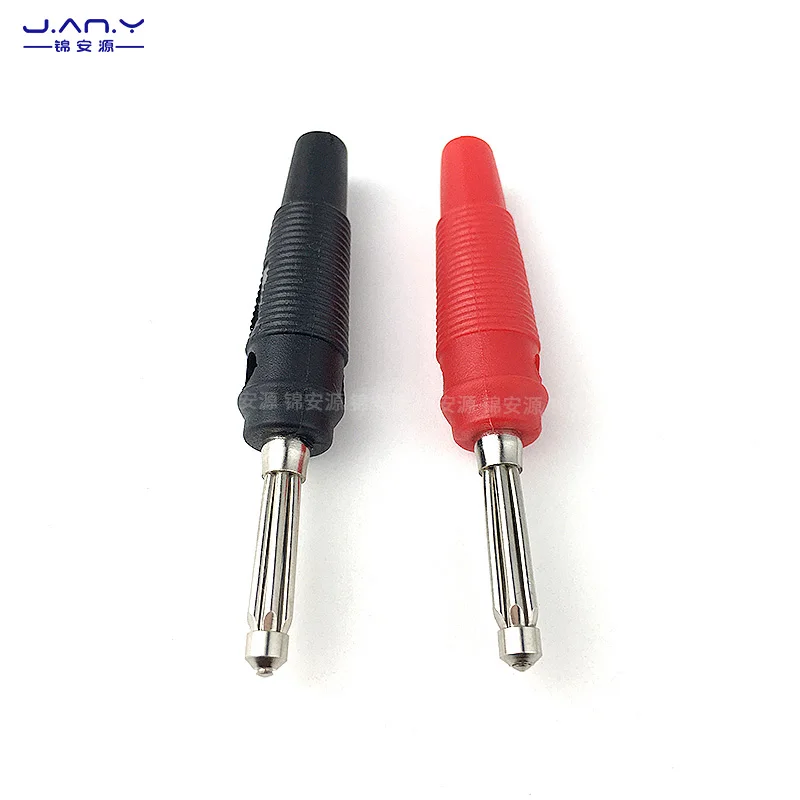 Copper plated 7-pin banana plug screw with solder free overlay 4mm connector, high current and high voltage test connector