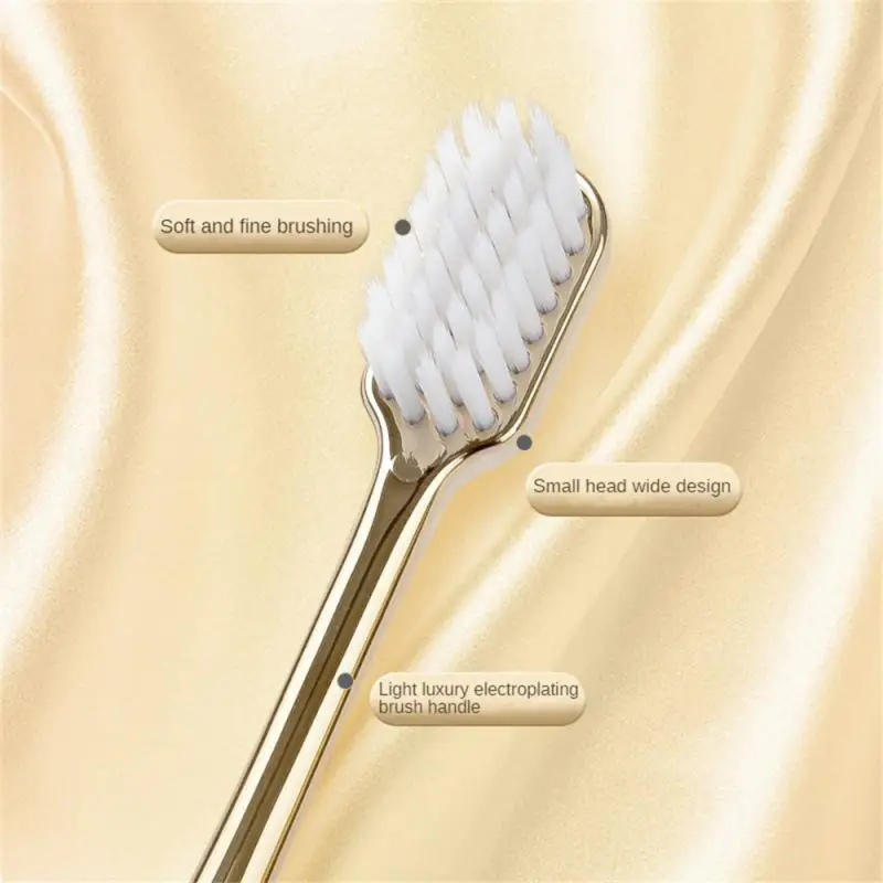 Luxury Soft Toothbrush Men Women Adult Tooth Brush Gold Silver Brushes Elegance Gentle Toothbrushes Drop Shipping