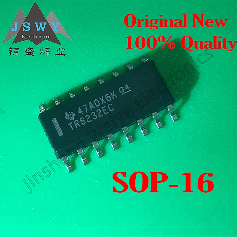 5PCS TRS232ECDR TRS232 silk screen TRS232EC package SOP-16 interface chip IC 100% brand new