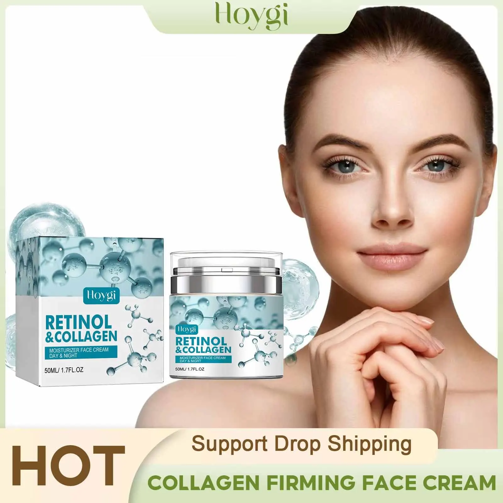 Collagen Firming Face Cream Lifting Fine Line Removal Wrinkle Reduce Puffiness Moisturizing Brightening Retinol Anti-Aging Cream