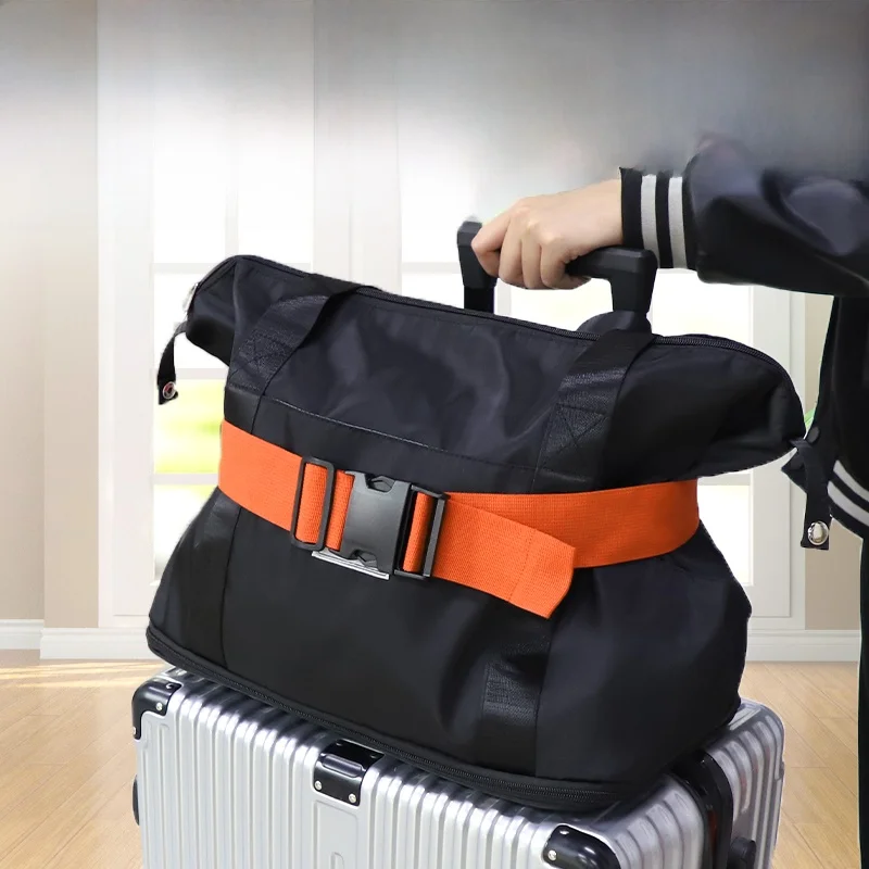 Adjustable Luggage Strap Travel Bag Backpack Tie for Carry-On Suitcase Handbag Elastic Fixing Belt Bag Accessories for Intern...