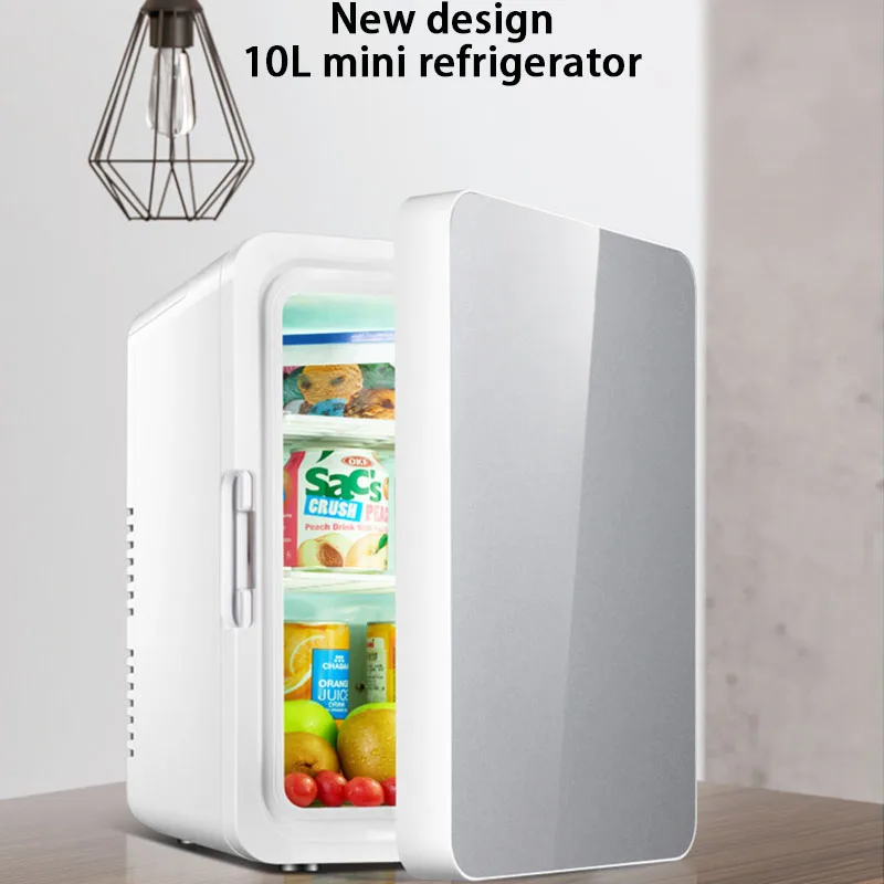 10L Semiconductor Car Refrigerator Mini Fridge Car And Home Dual-purpose Cold Warm Incubator For Cosmetics Fruits Drinks Beauty