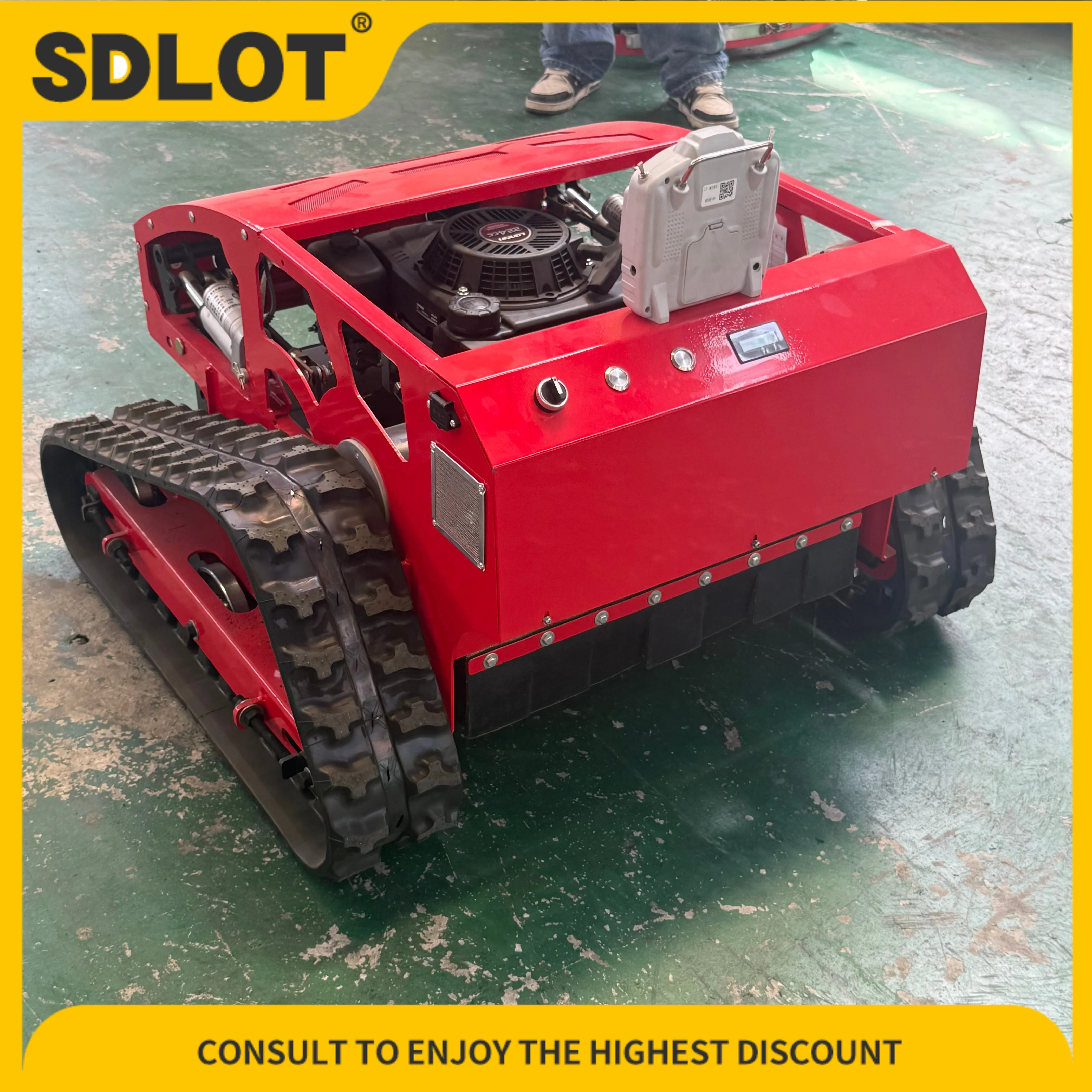 

Remote Control Lawn Mower Customizable Product for slopes rough terrain fast trimming thick grass easy efficient work