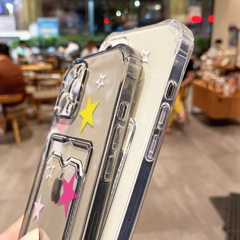 S25 Ultra Case For Samsung A56 A55 5G A54 A53 A36 A35 A34 A33 A26 A16 A15 A13 S24 S23 S22 Plus Card Slots Cartoon Soft TPU Cover