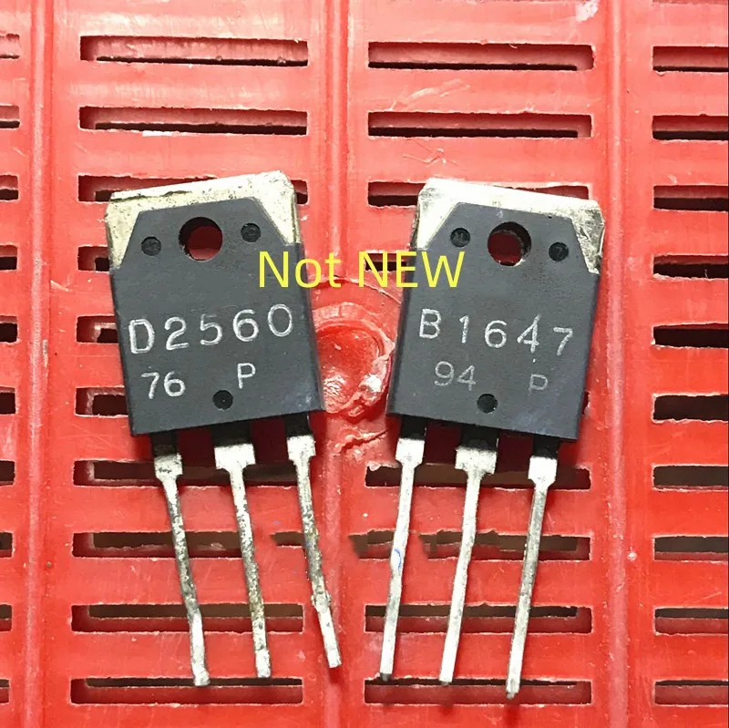 Used 10pcs/lot D2560 B1647 2SD2560 2SB1647 2SD256 TO-247 TO-3P 5pair Audio amplifier pairing tube large chip