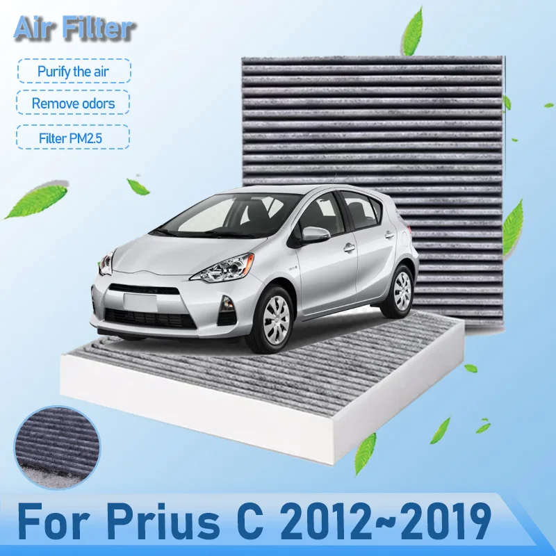 Car Air Filter For Toyota Prius C Aqua NHP10 2012~2019 Cabin Filter Conditioner Purifier Grid Replacement Auto Accessories 2015