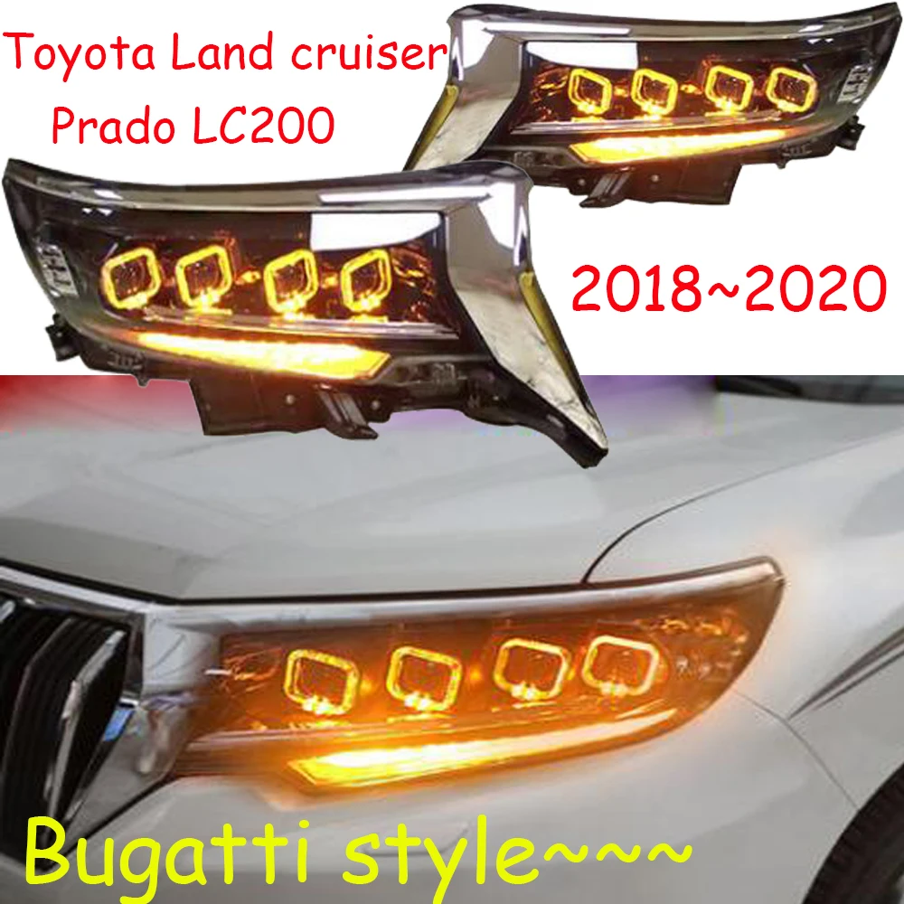 

2pcs Car Styling For Cruiser Prado Headlights 2018 2019 LC200 LED Head lamp DRL HI LO lamp all LED lens Automobile Accessories