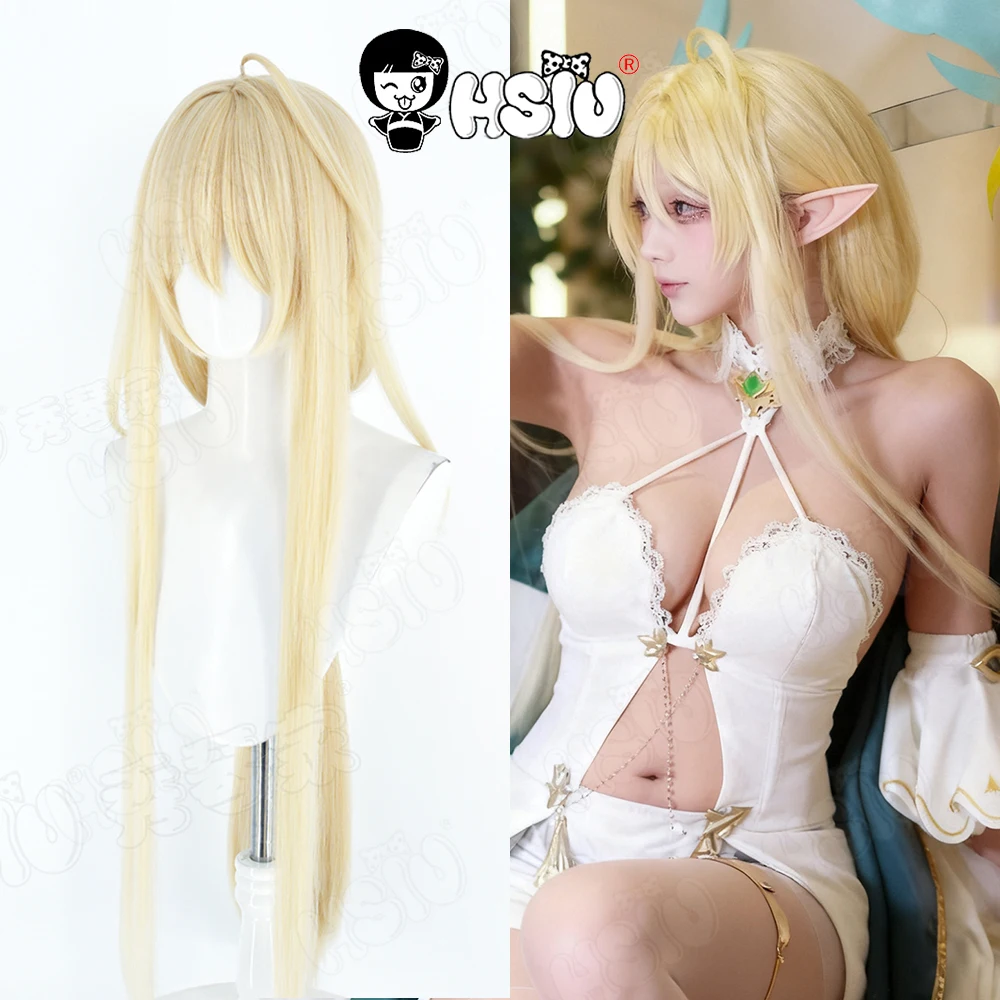 

Парик для косплея Gouden Leeuw HSIU светло-золотой, длинные волосы, термостойкий синтетический парик + шапочка для парика, игра ‌ Azur Lane Gouden Leeuw Косплей