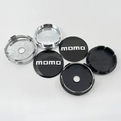 4pcs 56mm 60mm New MOMO Logo Car Emblem Wheel Center Hub Cap Auto Rim Refit Dust-proof Badge Covers Sticker Styling Accessories