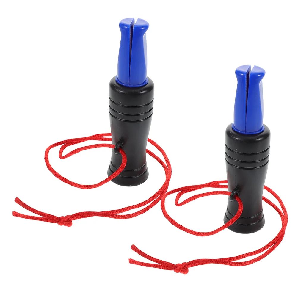 2 قطعة خفيفة الوزن في الهواء الطلق صفارة إنقاذ واقعية بطة الصوت الصيد في حالات الطوارئ المحمولة متعددة الوظائف الرجعية الحبل صافرة