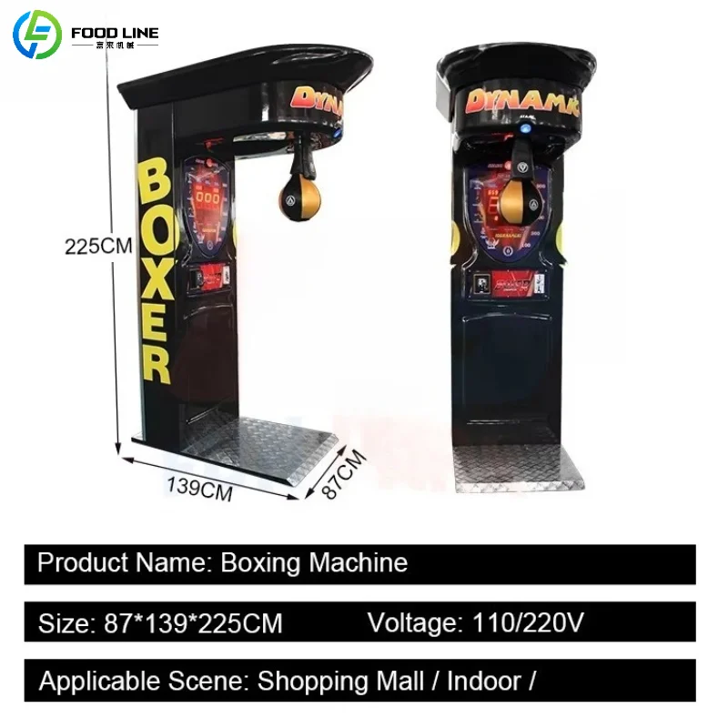 Customized Coin Operated Punch and Kick Arcade Machine Boxing Machine with Compact Design for Game Room