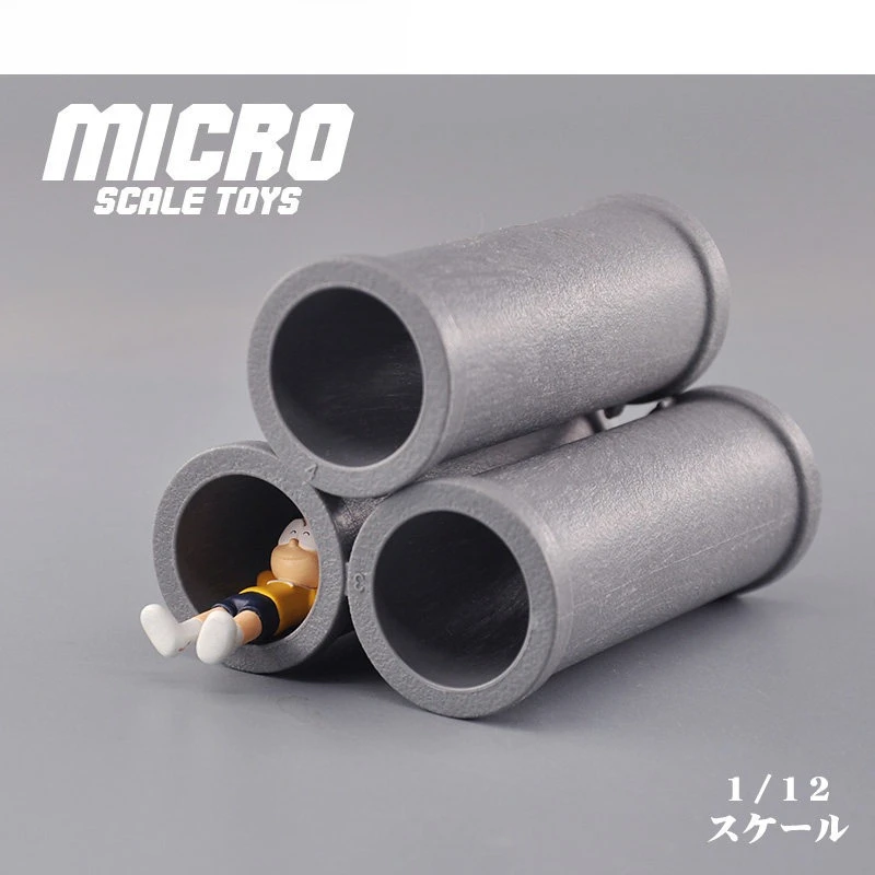 

1:12 Scale Concrete Pipe Model, Cute Miniature Scene Prop for Dollhouse Diorama, Anime Character Decoration for Action Figure​