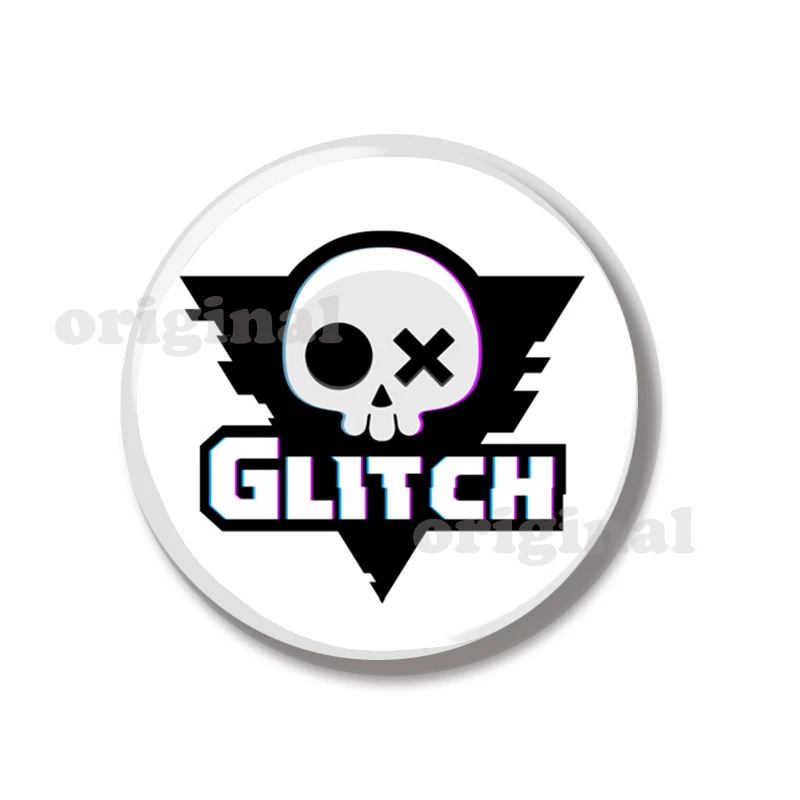 44MM Absolute Solver Glitch Logo Pin Soft Button Jeawelry Creative Badge Cartoon Brooch Lapel Pin Bag Backpack Hat Decoration