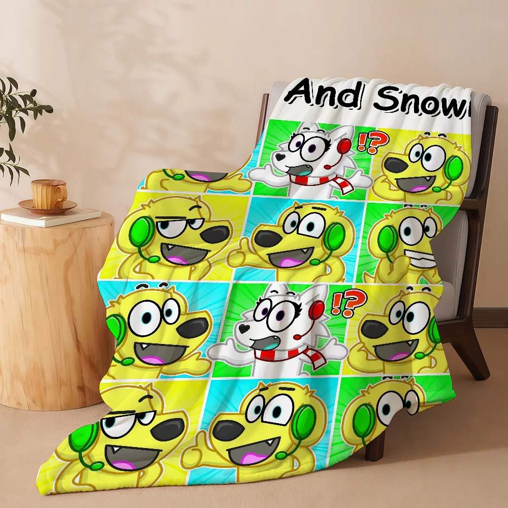 T-Tyler And S-Snowi Cartoon Blanket Soft Warm And Thick Perfect For Bedroom Living Room Bed Sofa Camping Picnic Office Gift