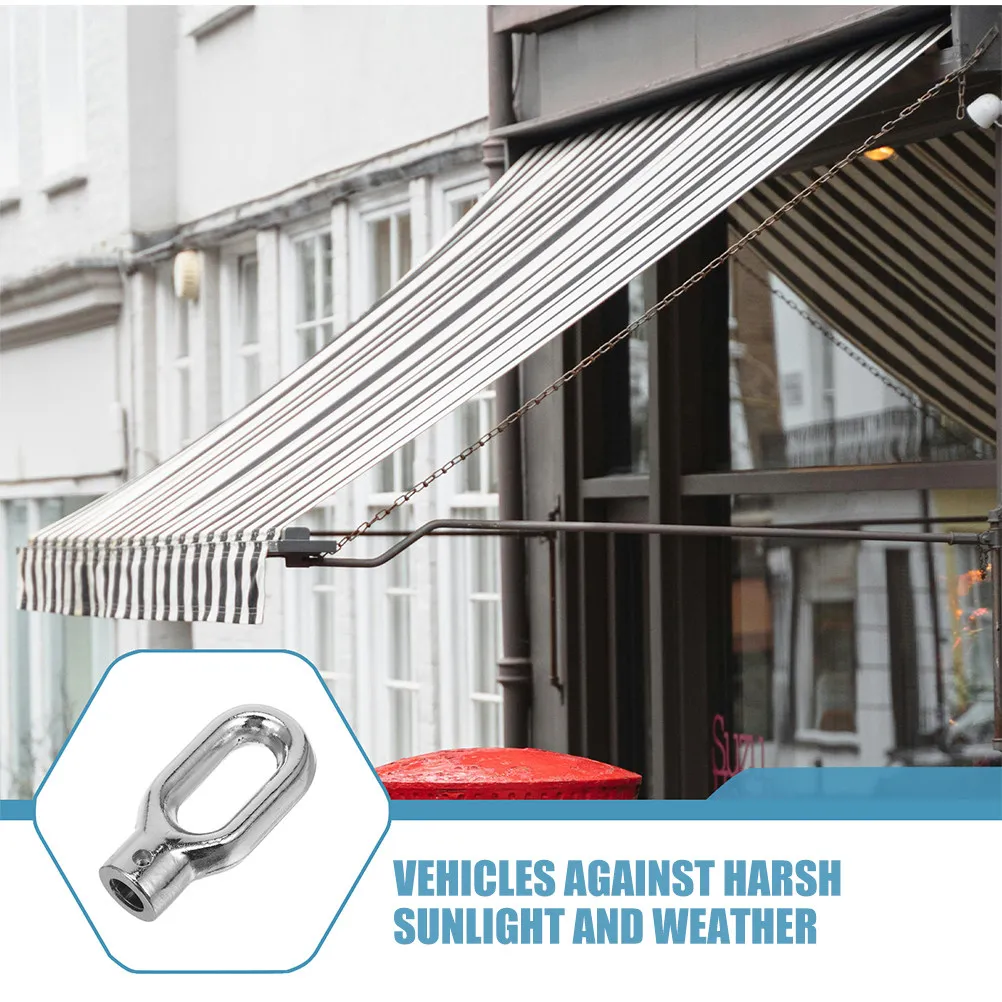 Heavy Duty Aluminum Alloy Awning Ring Hook Retractable Outdoor Shade Hardware for Patio Deck Carport Roll Up Sun Blind System