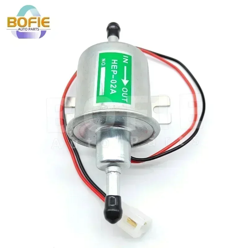 Black / Silver 12V HEP-02A Universal 2.5-4 PSI Gas Diesel Inline Low Pressure car Electric Fuel Pump HEP02A in stock for car