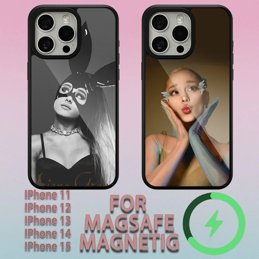 Singer Arianas G-Grande  Phone Case For iPhone 15 14 13 12 11 Pro Max Plus Magsafe Magnetic Wireless Charging Cover