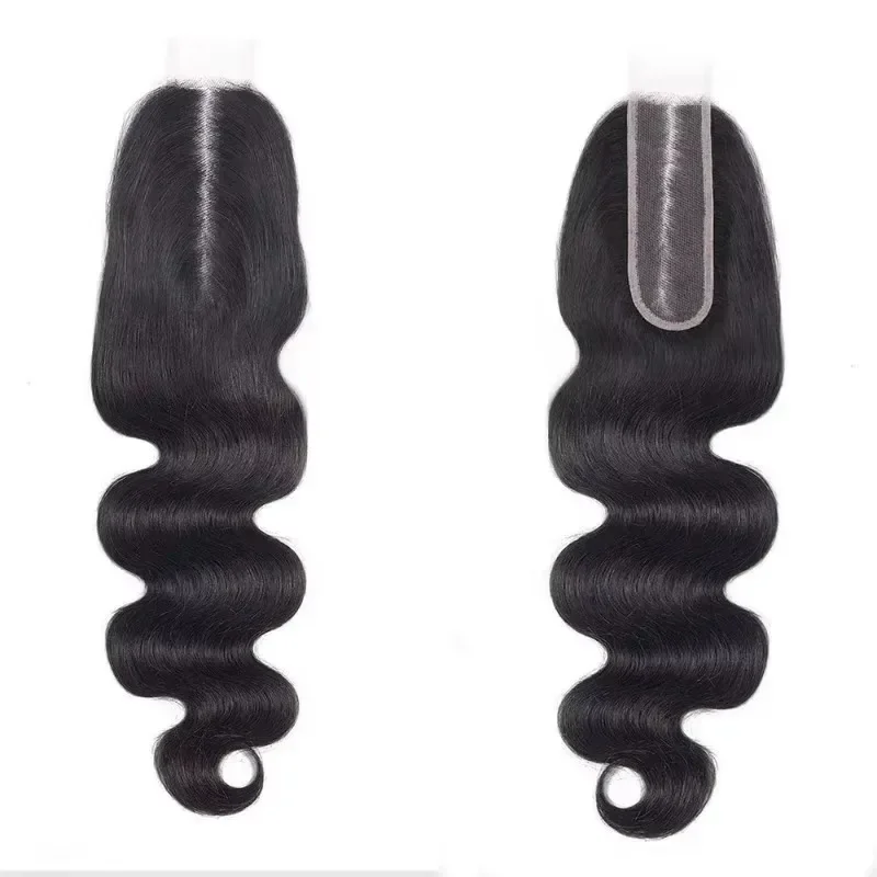 2x6 Transparent Lace Closure Body Wave Human Hair 10-22 Inch 100% Virgin Lace Closure Pre-Plucked Natural Hairline 1PC