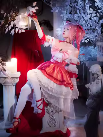 New Kaname Madoka Cosplay Costume Anime Puella Magi Madoka Magica Women Girls Lovely Dress School Uniform Comic-con Party Suit