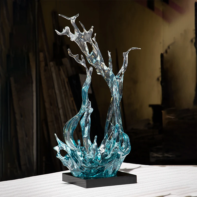 Customized Clear Resin Statue Figurine Abstract Art Statue Resin Decorations