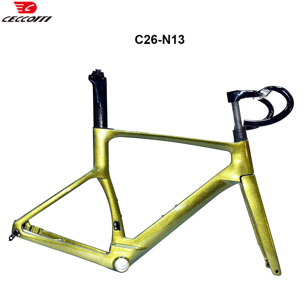AliExpress ceccotti CECCOTTI RF26 Model Chameleon Color Road Bike Frame T47BB Carbon Frame With Disc Brake And Full Hidden Cable Bicycle Frameset