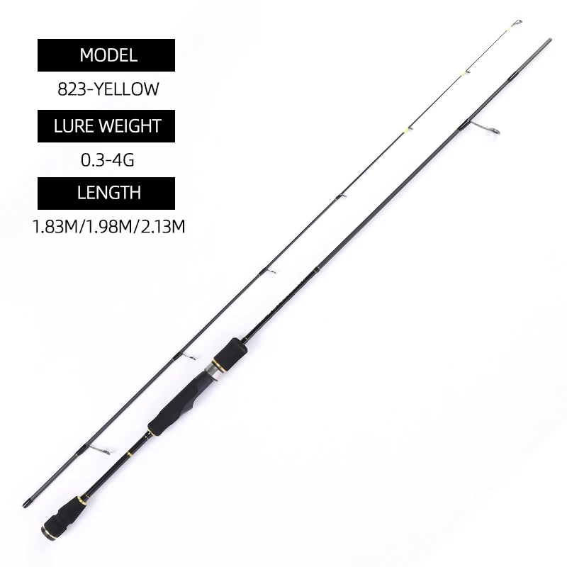 MIFINE UNSTOPPABLE SPIN 30T Carbon Spinning Ultraleichte Angelrute Köder Gewichte 0,3-4g/0,6-6g/0,7-8g UL Power 1,83M/1,98M/2,13M