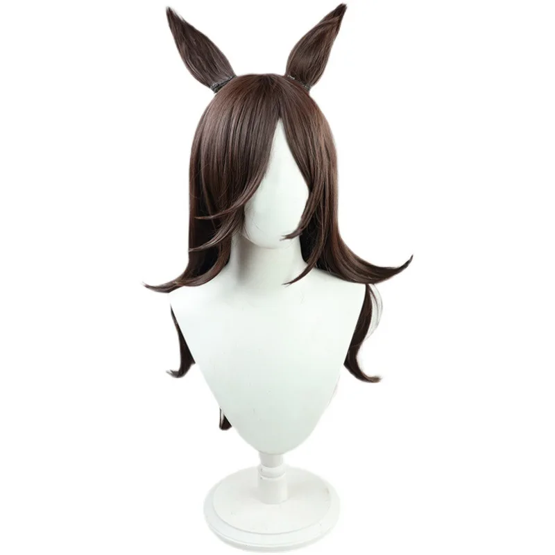 Uma Musume Pretty Derby Rice Shower Cosplay Wig Sad Horse Girl Anime Roleplay Party Costume Prop Synthetic Hair