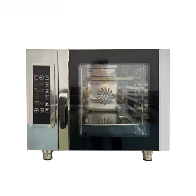 

Stainless Steel Bakery Kitchen Equipment Commercial Restaurant Home Steam Baking Oven Electric 5 Trays Combi Steam Oven