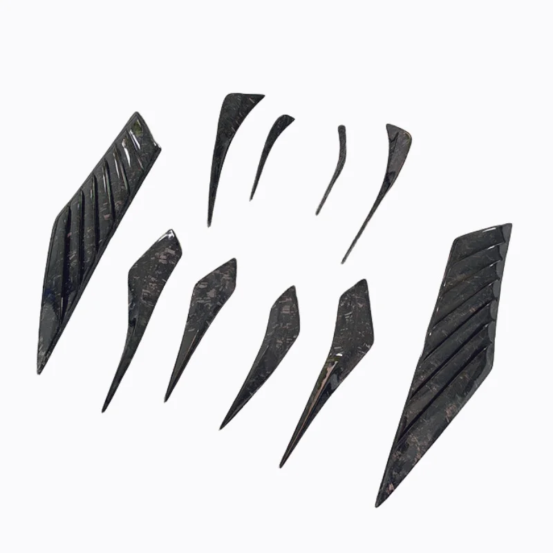 

For the 2014-2020 BMW I8 modified body kit EB style carbon fiber forged particle front and rear bumpers with wind blade vents