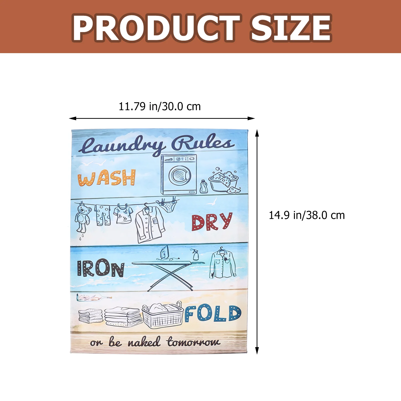 

Decorative Paintings Laundry Canvas Wall Decoration Wood Funny Room Artwork Cool