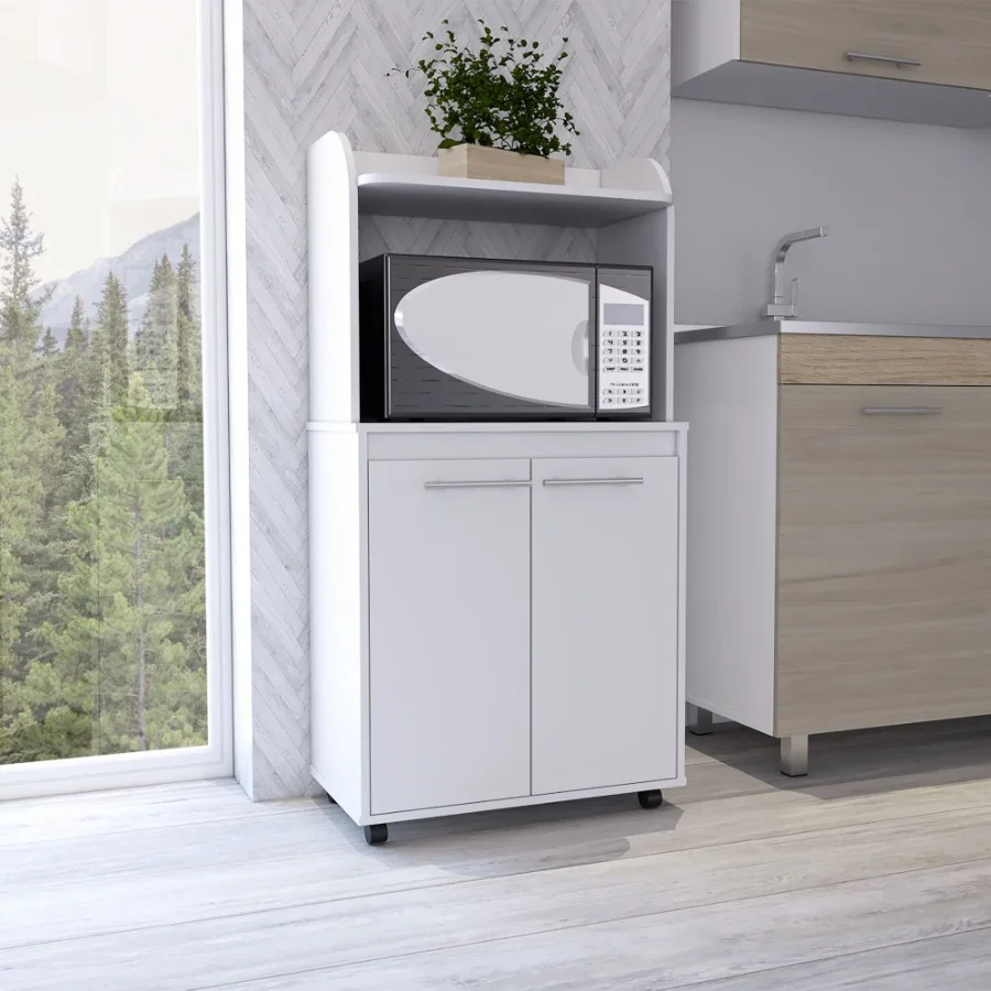 

Charlotte 1Shelf 2Door Kitchen Pantry White