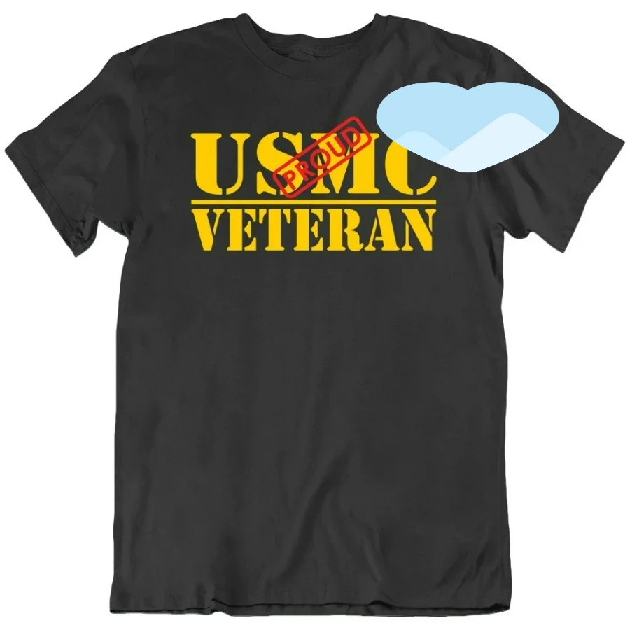 US Marine Corps Veteran Proud USMC Military T-Shirt 100% Cotton O-Neck Summer Short Sleeve Casual Mens T-shirt Size S-3XL