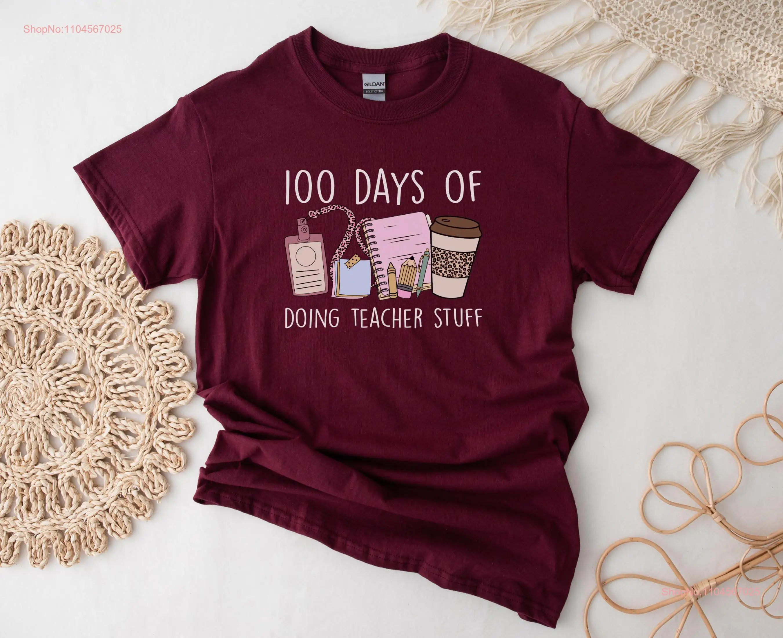 

Футболка учителя 100th Day 100 Days Of Doing Stuff, милые длинные или короткие рукава