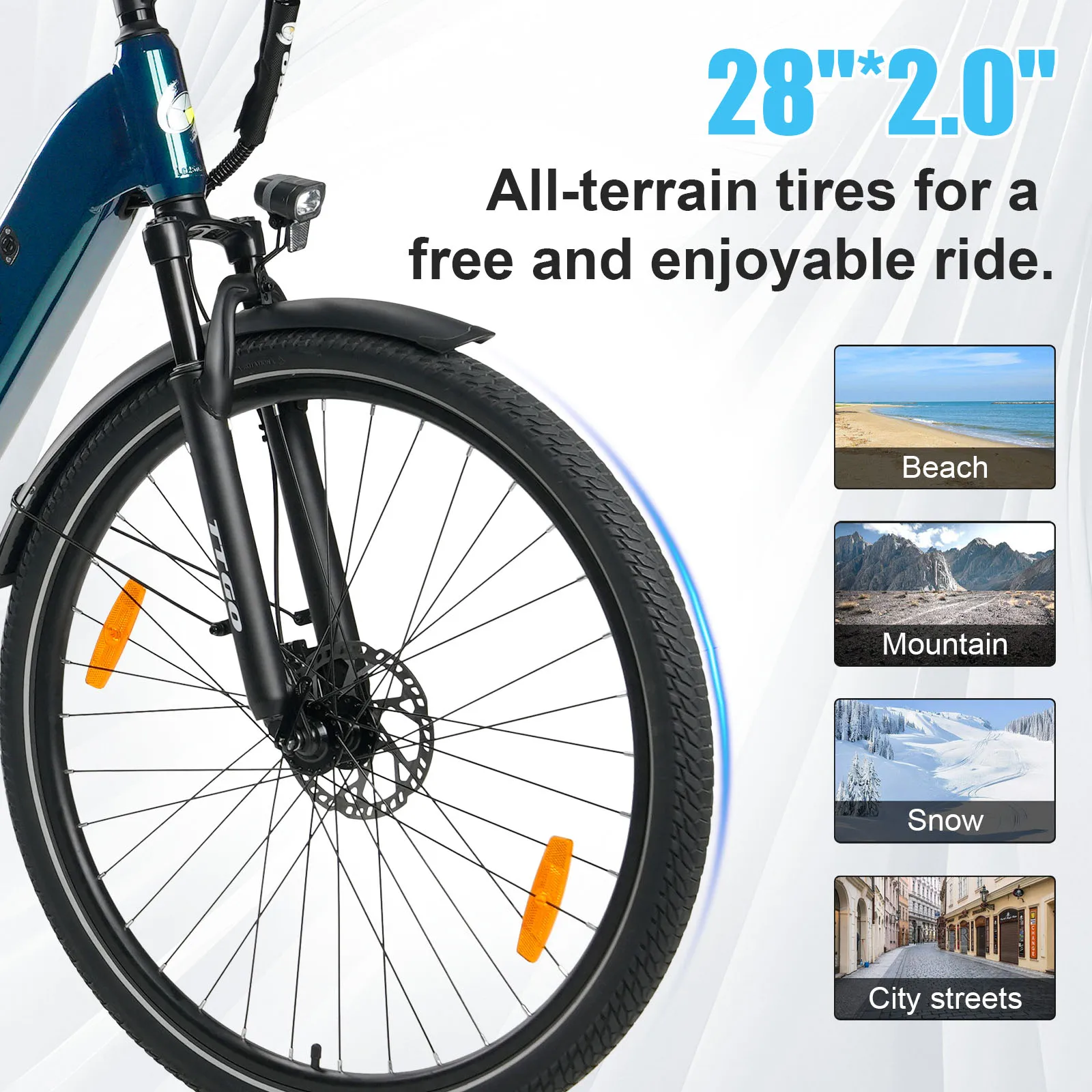 Bicicleta Eléctrica Montaje Central BaFang 250W – 28 Pulgadas - imagen 5