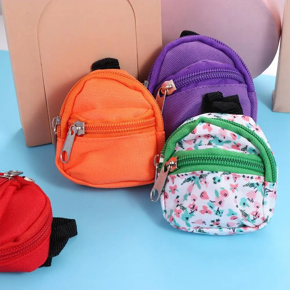 ของขวัญของเล่นเด็ก Rucksack พร้อมซิปเด็กของขวัญกระเป๋าเป้สะพายหลังมินิกระเป๋าเป้สะพายหลังตุ๊กตากระเป๋าตุ๊กตาขนาดเล็กกระเป๋าตุ๊กตา BJD ตุ๊กตากระเป๋านักเรียน