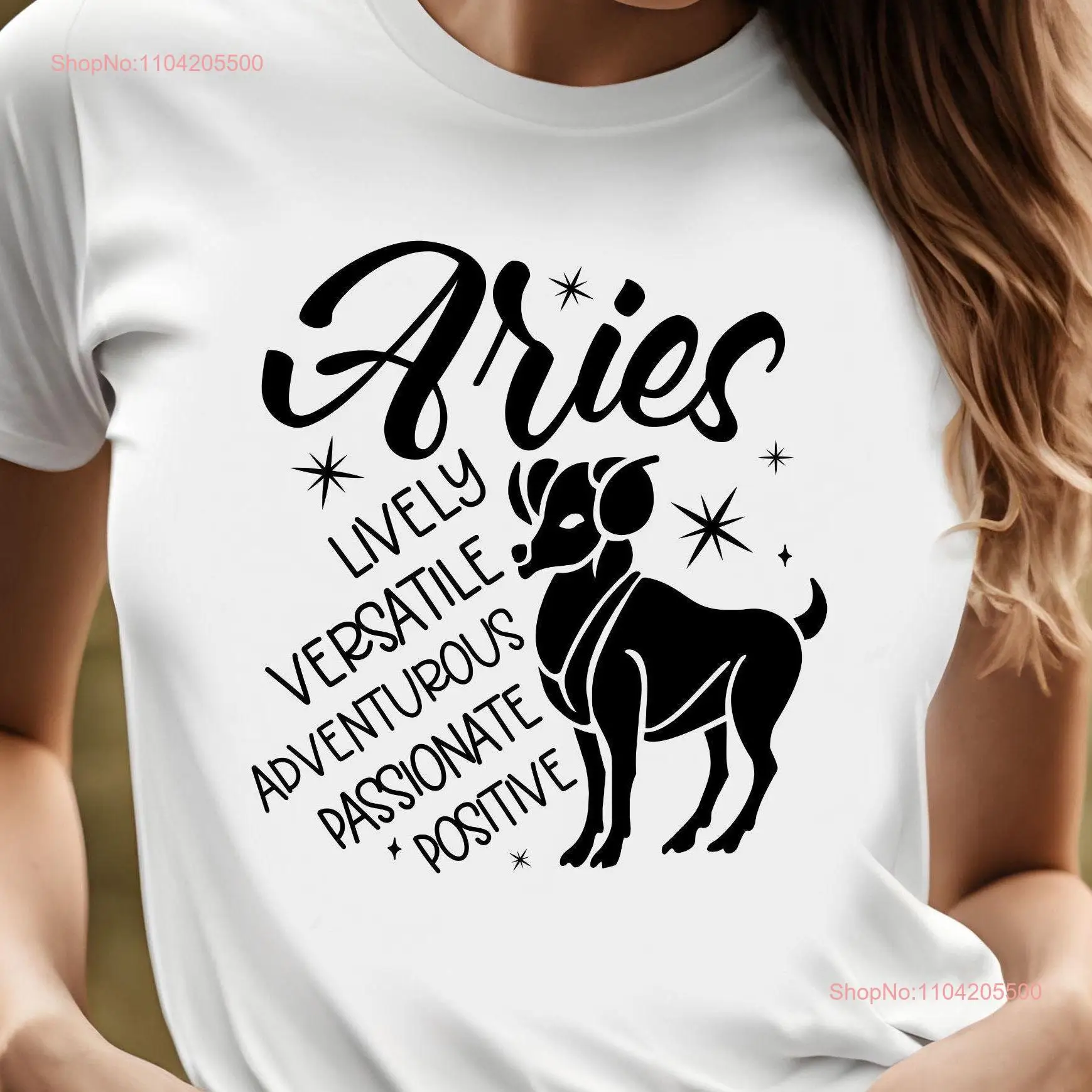 Aries Zodiac T Shirt Astrology Ram March April Birthday Positive Vibe Fun Astrological Sign Top 8 Color Options