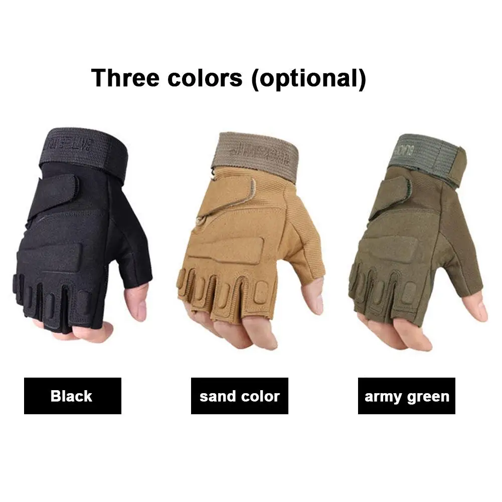 Microfiber Sport Gloves Men Half Finger Tatical Hunting Gloves For Outdoor Riding Fishing Training Skiing Gloves