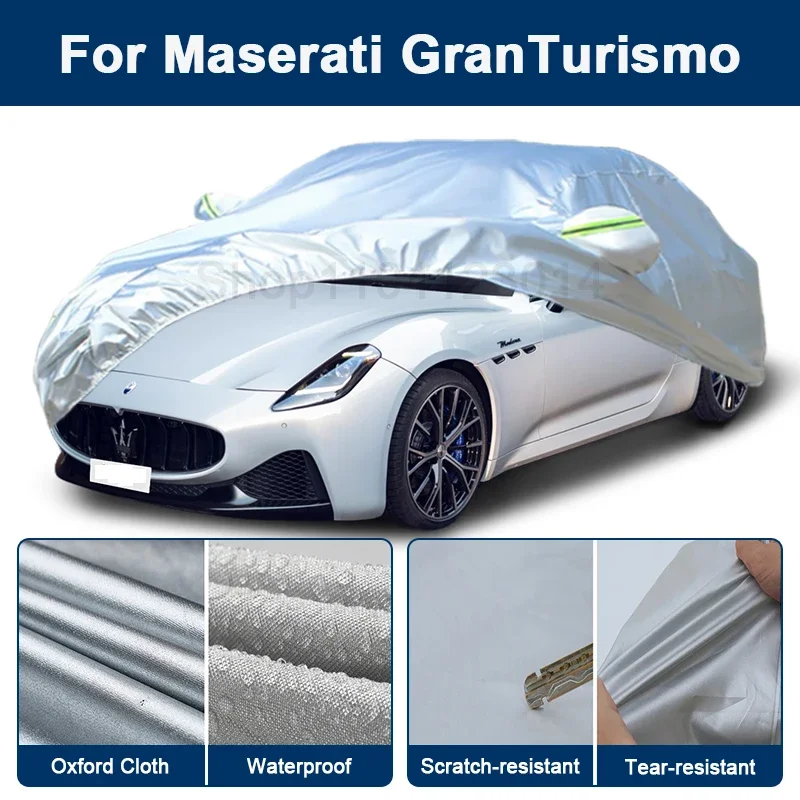 

Outdoor Full Car Cover For Maserati GranTurismo with Reflective Strips Waterproof Snowproof Dustproof UV Protection
