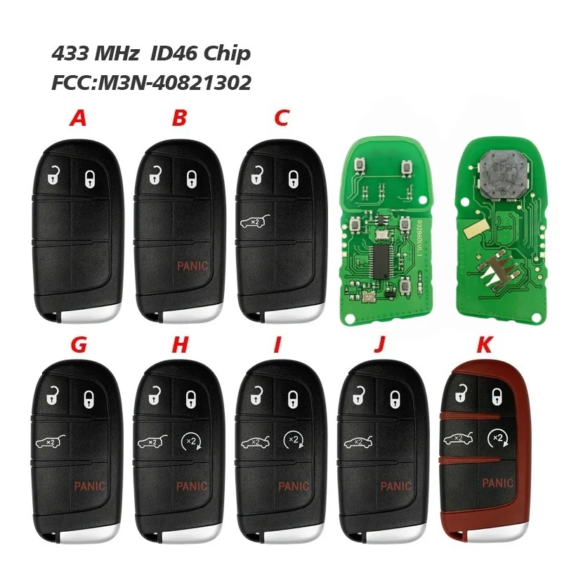 

Suitable for Jeep. Dodge. Chrysler smart card board 433MHz M3N-40821302 ID46