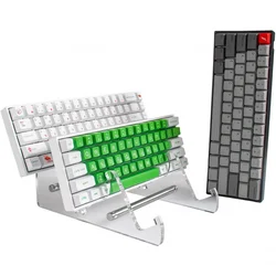 Suporte de teclado de exibição de 3 camadas Suporte para laptop Suporte de teclado acrílico transparente para armazenamento de rack de teclado mecânico de computador