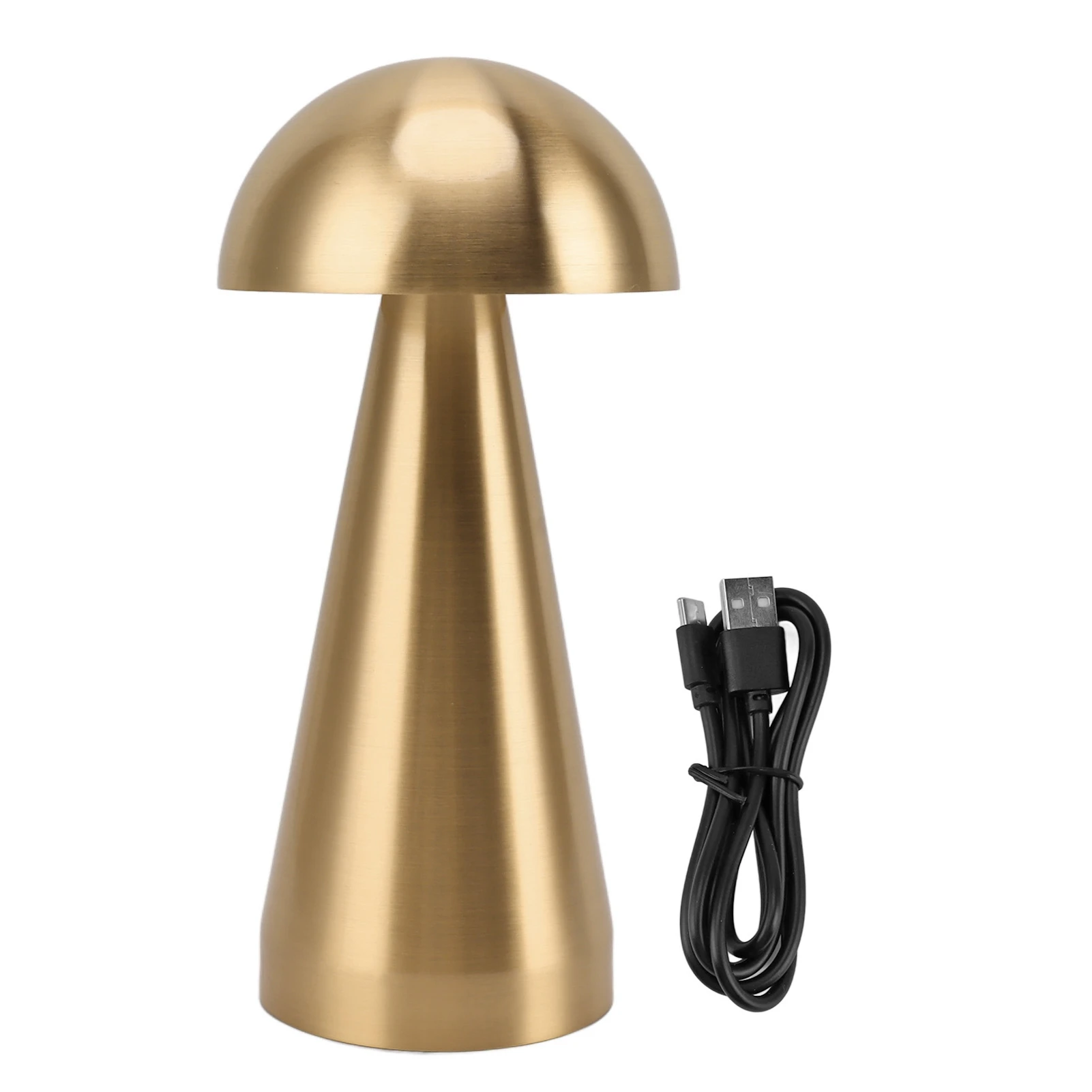

Mushroom Shape Table Lamp 3 Color Temperature LED Dimmable Cordless USB Rechargeable Modern Bedside Nightstand Lamp for Bedroom