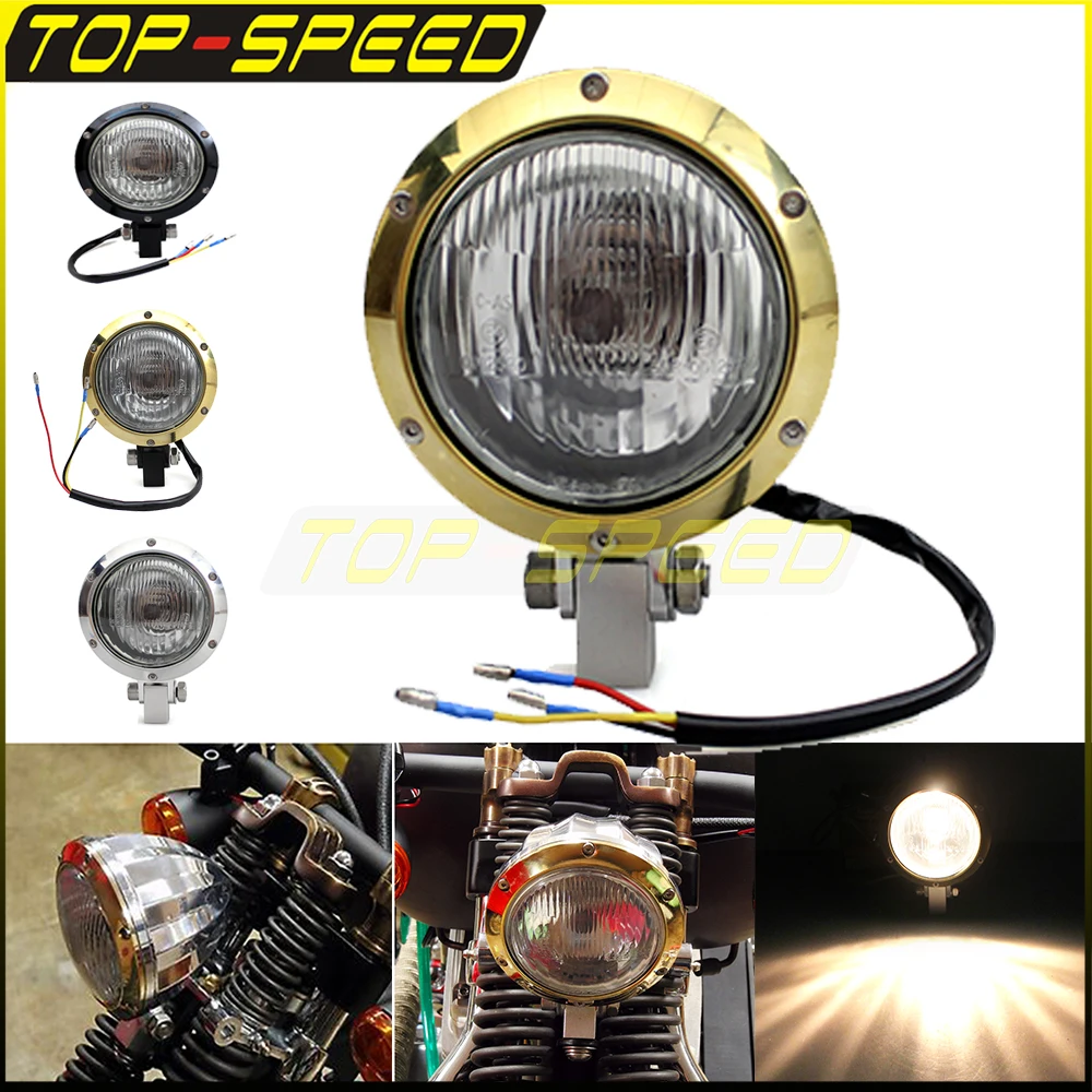 

Universal E4 Emark Vintage Headlamp Motorcycle Waterproof Head Lights For Harley Custom Softail Cruiser Bobber Chopper Sportster