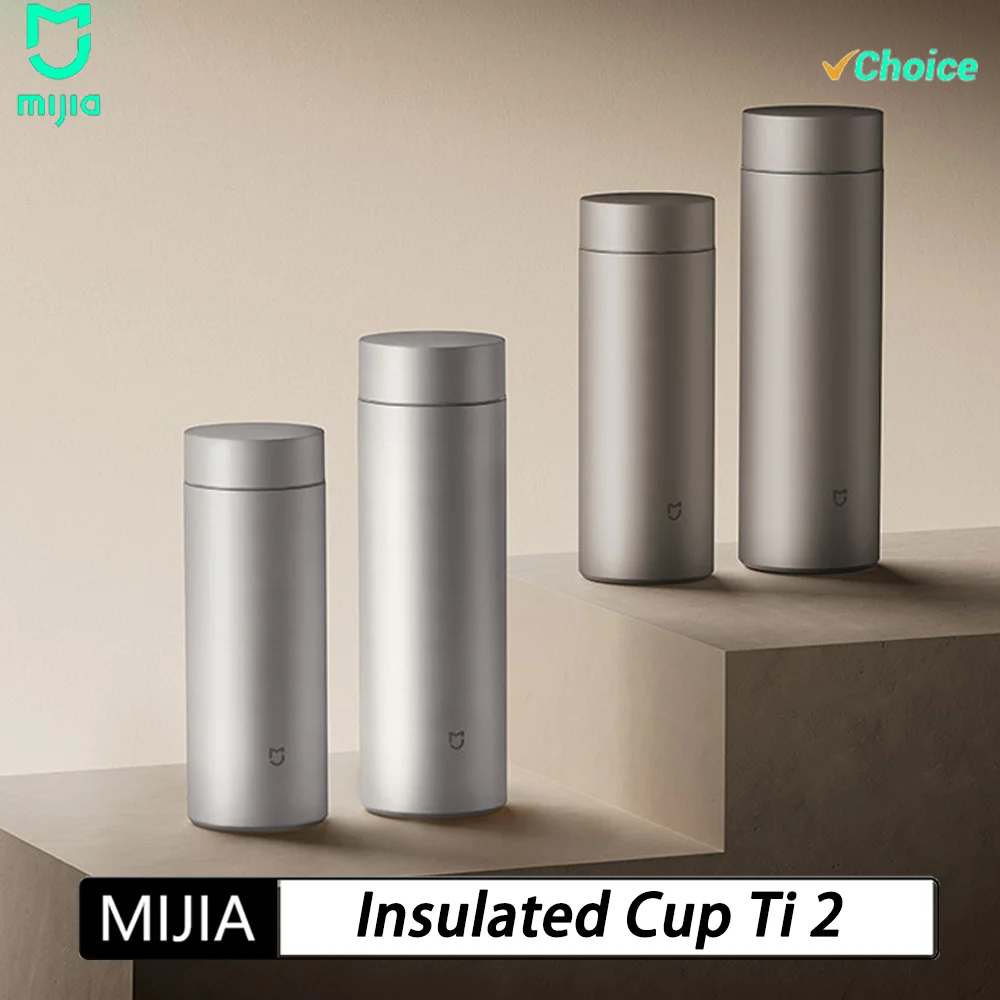 Mijia Thermos Cup Ti 2 TA1 Pure Titanium 480ML Capacity Material 6-hour Keep Warm Medical Material Travel Drink Thermos Cup CN