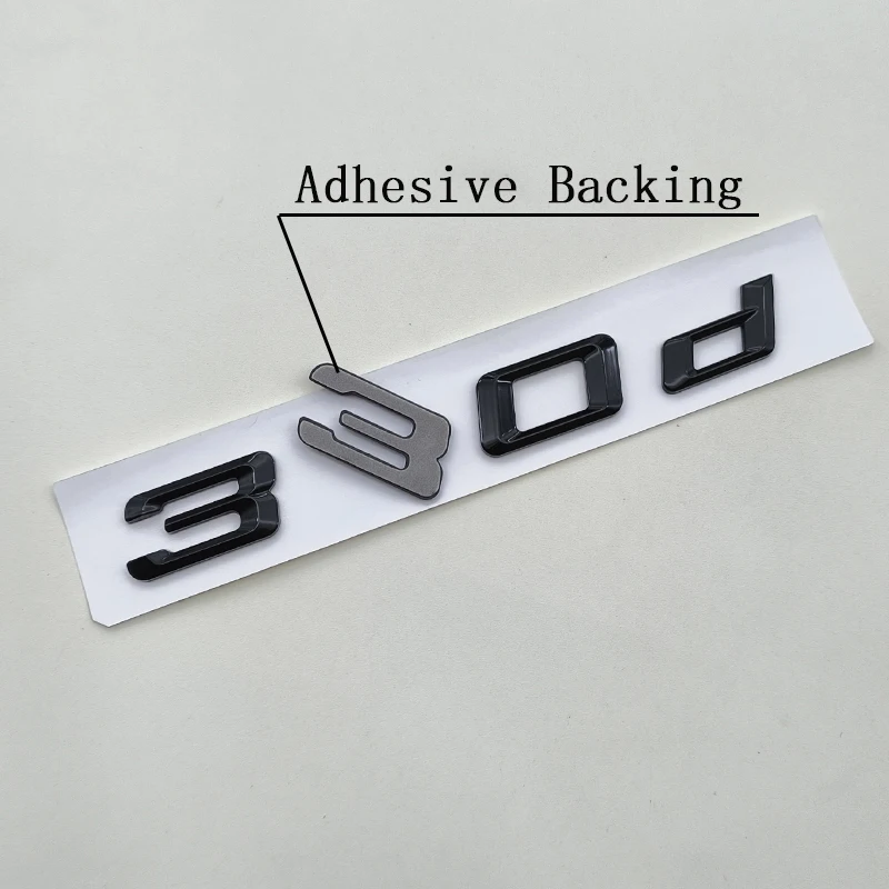 3D ABS Chrome Black Car Letters Logo 320d Sticker Rear Trunk Badge Emblem Decals For BMW 320d 330d E90 F30 G20 Accessories